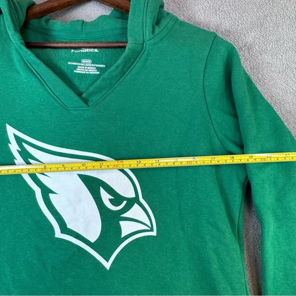 Women’s Fanatics Kelly Green NFL Arizona Cardinal’s Pullover Hoodie Medium - Picture 14 of 16